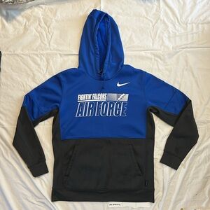 Nike Team Issue Men’s Blue and Black Hoodie Sweatshirt - Air Force - Size L